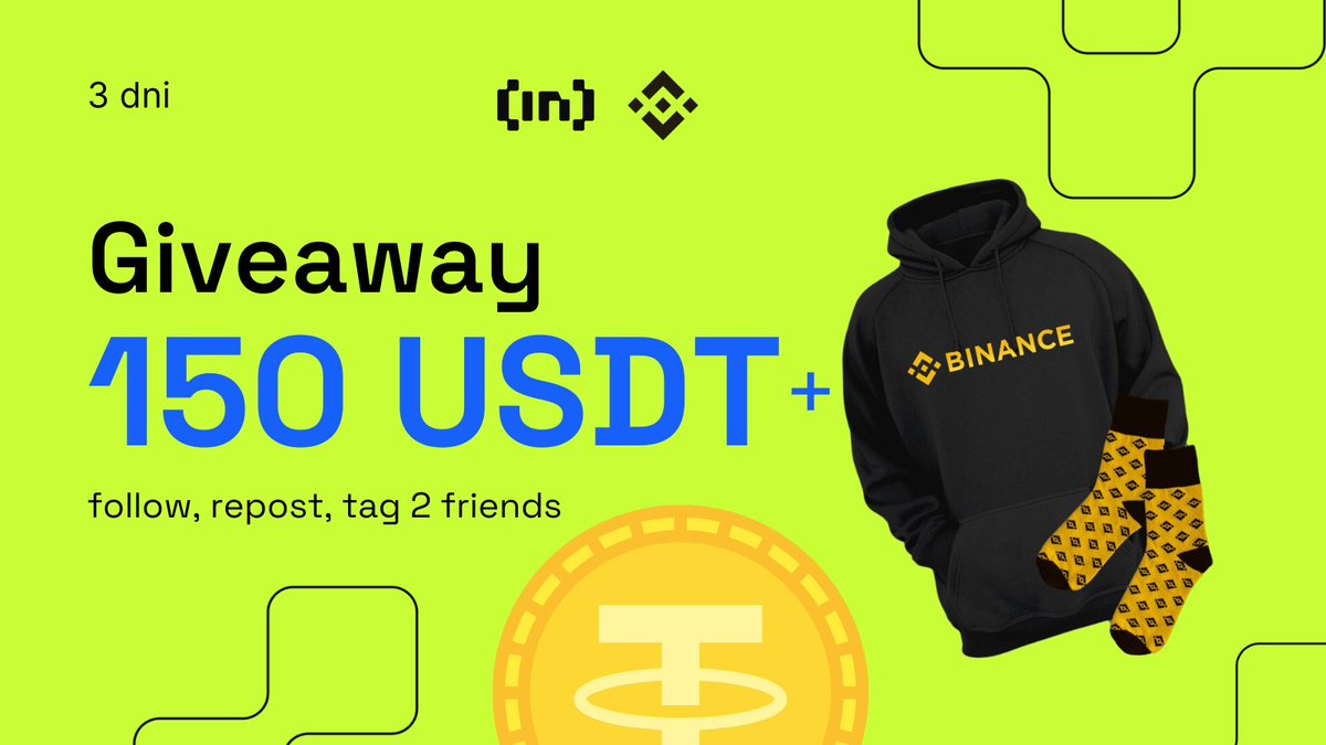 150 #USDT W 3 DNI! 🤑 

+ BLUZA I SKARPETKI OD <a href="/binance/">Binance</a>! 🎁🧦

 💸WIELKI #GIVEAWAY ⬇️  

By wygrać:
1⃣Obserwuj (follow): <a href="/BeInCrypto_PL/">BeInCrypto Polska 🇵🇱</a>
2⃣Podaj dalej ten wpis (RT) 
3⃣Otaguj @ 2 osoby w komentarzu

⏰Czas: 3 dni

🏆3 zwyciezców: BLUZA + 100 + 50 USDT

#bitcoin #CryptoGiveaway