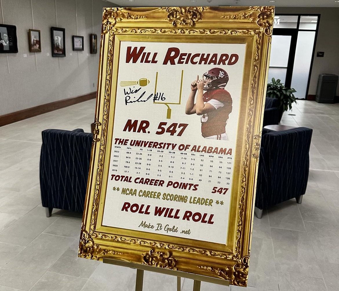 Jennifer_Hogan's tweet photo. Got to celebrate the NCAA all-time leading scorer @WillReichard this week! Will is a great kicker and even better person! 🧡 #charactermatters #onceabuc #RollTide https://t.co/pEwBWYFM4f