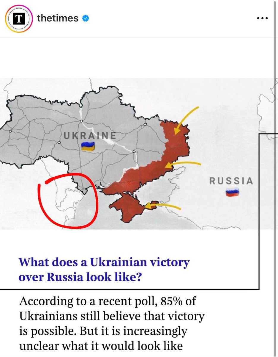 Tomorrow is the second anniversary of the Russian full-scale war against Ukraine, but Western media still can't draw Ukraine's map right. @thetimes, where is Odesa Oblast?