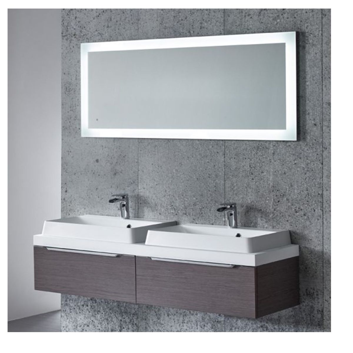 The Tavistock Drift mirror is so wide that you and your other half could get a side all to yourself or you can hand it portrait so you can check yourself out in full illumination before walking out of the door. Could there be a better way to start the day? #DriftMirror #LEDMirror