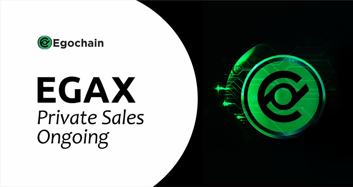 egorasHQ's tweet photo. Egochain Private Sale: Buy into the Native Coin of a Layer 1 Blockchain

Egochain ($EGAX) is offering a limited-time opportunity to participate in its private sale before the public launch. $EGAX is the native coin of the Egochain layer 1 blockchain, designed to power a range of decentralized applications and services.

Here's why you should consider joining the  Egochain Private sale:

* Early access: Secure $EGAX at a discounted price of $2.5 compared to the public sale price of $4.7.

* Limited availability: Only 50% of private sale tokens will be released at listing, creating scarcity and potential for value appreciation.

* Utility-driven token: $EGAX has multiple use cases within the Egochain ecosystem, including:
    *Transaction fees: Pay for transactions on the Egochain blockchain with $EGAX.
    * Charging fees: Use $EGAX to pay charging fees for Egoras EVs.
    * Staking: Secure the Egochain network and earn rewards by staking your $EGAX.
    * Transaction fees: Utilize $EGAX for transactions on Egoswap and Egopay, two key  applications within the Egochain ecosystem.
    * And more: Additional use cases are planned for the future.
Current market cap: $150,000
Listing price: $6
Public sale price: $4.7 via https://t.co/OMPl1MUWL3
Private sale price: $2.5 (limited availability, 50% released at listing)
Contact us on Telegram (https://t.co/l0YoqF0UDx) to learn more and participate in the private sale.