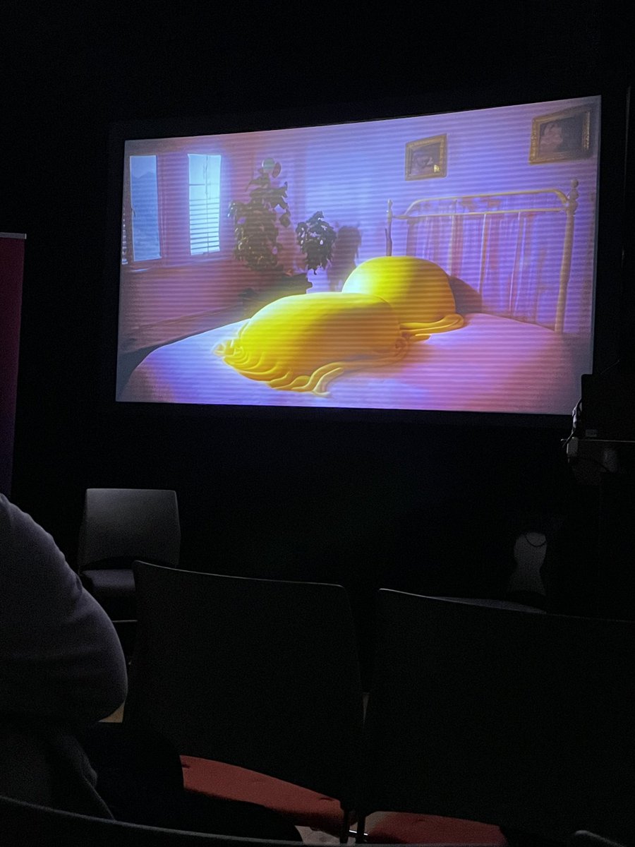 suchprettyeyes's tweet photo. Fab to be hearing from Alan Warburton, in conversation with @melissaterras about “The Wizard of AI” video essay about and made with generative AI. #MoveSummit2024 #creativeai #GenerativeAI #GenAI #animation #CoStarRealtimeLab #creativeinformatics https://t.co/CO19xbXq4e