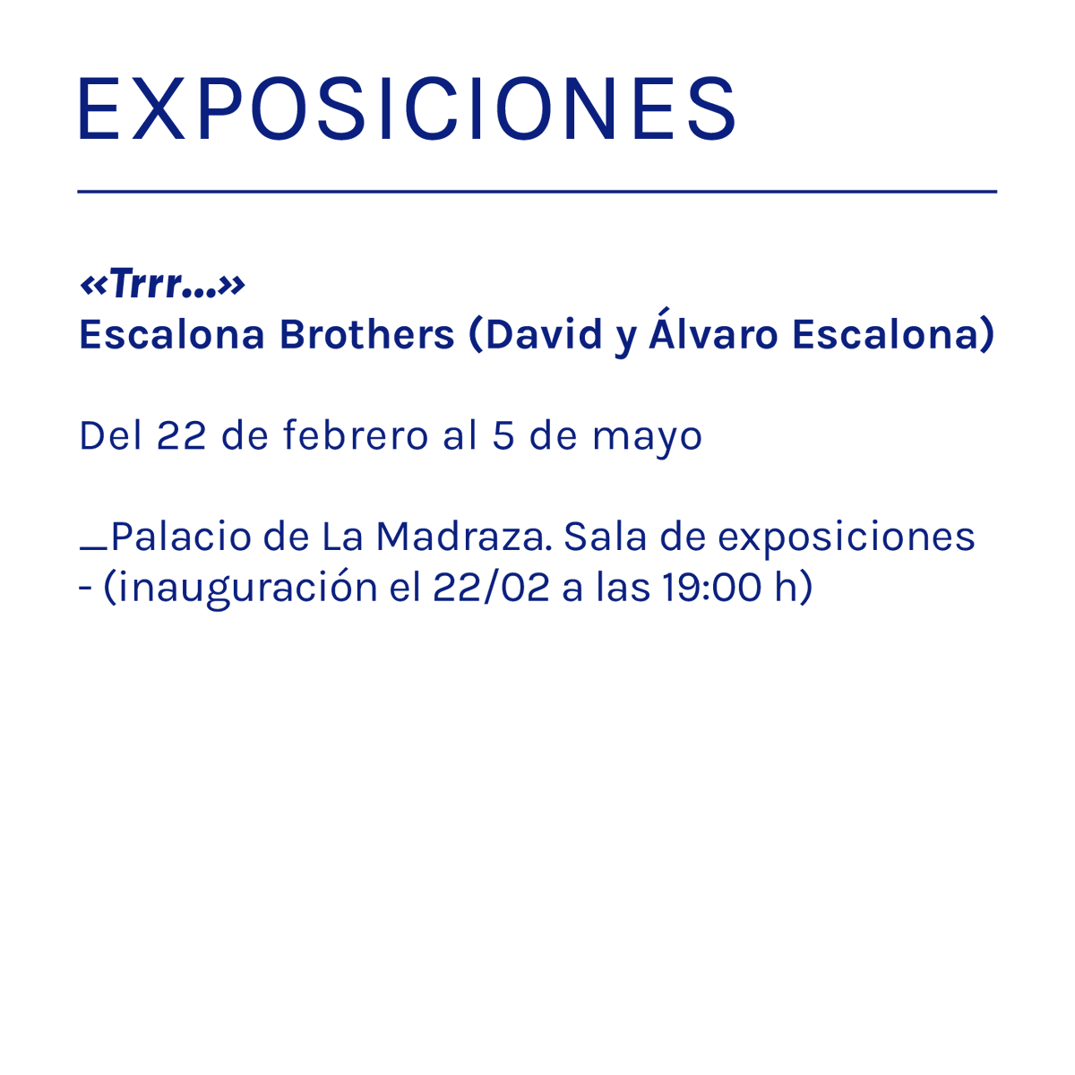 lamadrazacccugr's tweet photo. ¡Buen fin de semana!
#LaMadrazaCCCUGR #ExposicionesCCCUGR #ArtistasCCCUGR #ConferenciasCCCUGR #TalleresCCCUGR #Cultura #UGR #UniversidaddeGranada https://t.co/whritBPbUR