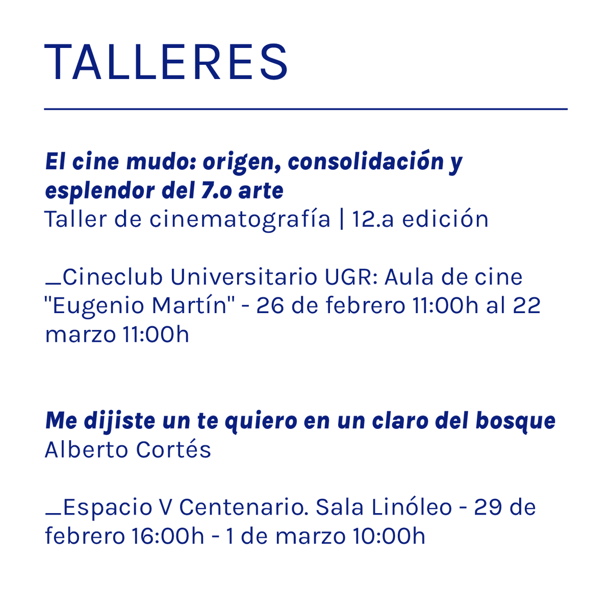 lamadrazacccugr's tweet photo. ¡Buen fin de semana!
#LaMadrazaCCCUGR #ExposicionesCCCUGR #ArtistasCCCUGR #ConferenciasCCCUGR #TalleresCCCUGR #Cultura #UGR #UniversidaddeGranada https://t.co/whritBPbUR