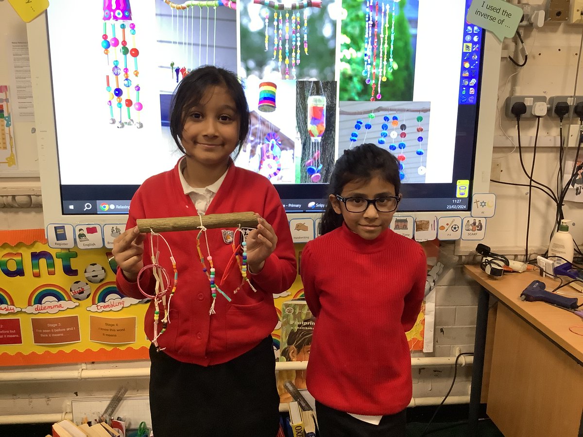 Year 4 had a great time making wind chimes in preparation for our new eco garden. They designed and made these as part of our Science topic of Sound. #RedhillPrimarySchool #year4rock #windchimes