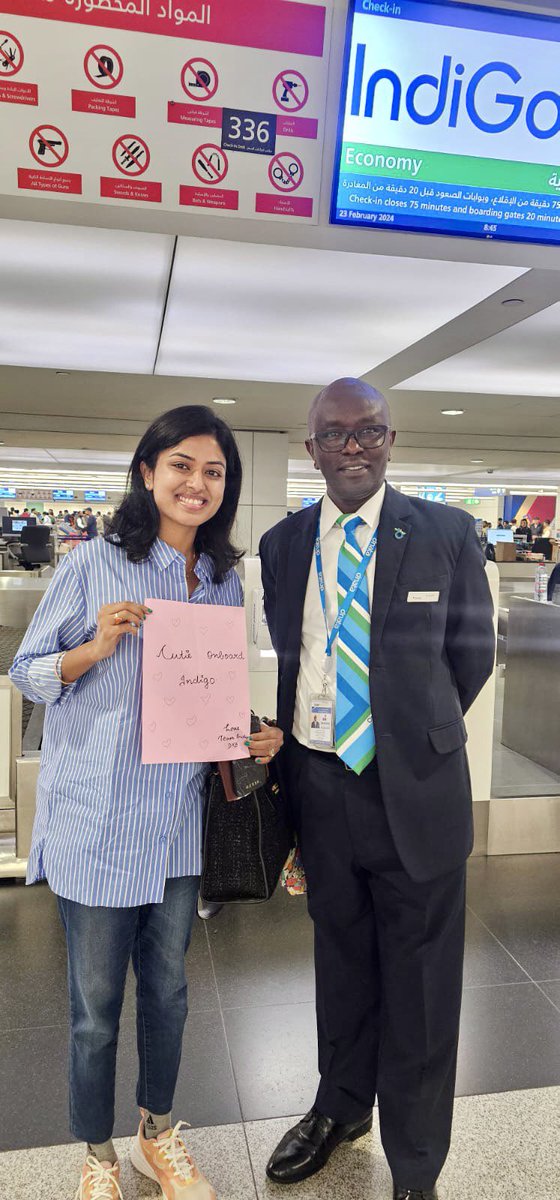 NiharikaDash14's tweet image. Well, thanks Indigo @IndiGo6E @DXB for calling me a cutie 😅 It was a wonderful gesture, and I really appreciate it.

#goIndiGo #IndiaByIndiGo #dubaiinternationalairport