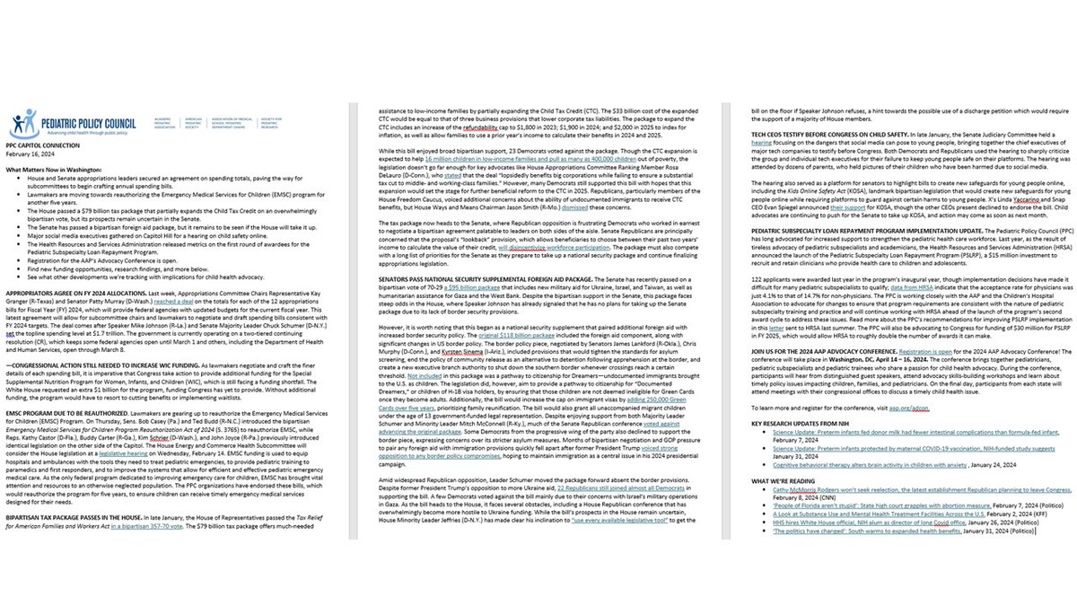 Out this week! @council_policy Capitol Connection-giving you EVERYTHING you need to know regarding child health & advocacy efforts by @SocPedResearch @AcademicPeds @amspdc @AmerPedSociety RT @AAPNews @AmerAcadPeds @LoisLeeMD @JoyceJavierMD @LisaChaMD @olddockeller @monapatelgera