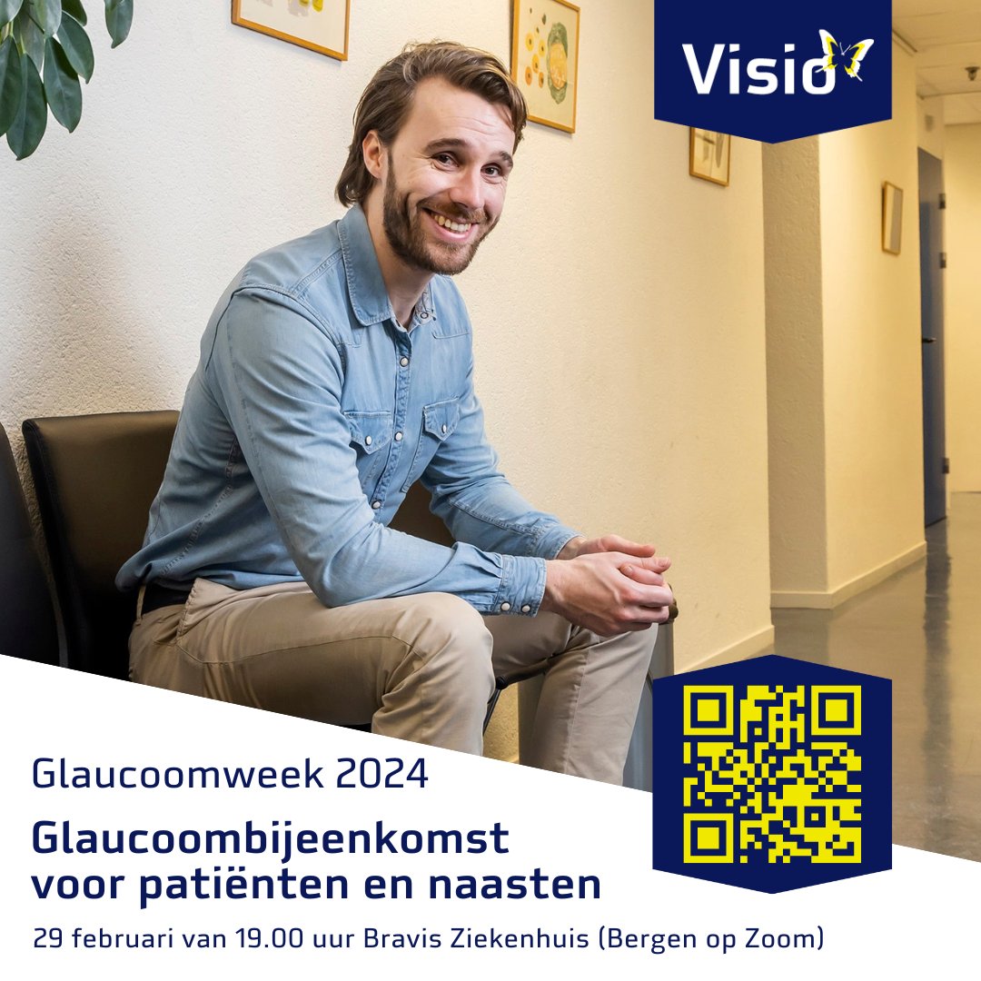 Het Bravis ziekenhuis in Bergen op Zoom trapt donderdag 29 februari af met verschillende lezingen over glaucoom in het teken van de internationale glaucoomweek. Visio is hier ook bij aanwezig.

Meer info? Kijk op visio.org/glaucoomweek   

 #Glaucoom #MeedoenMogelijkMaken