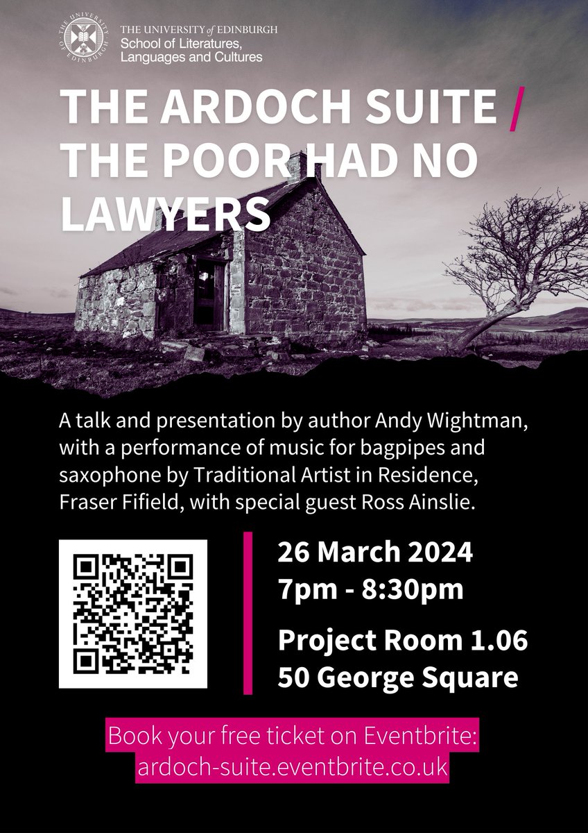 Delighted to invite you to 50 George Square, Edinburgh on Tuesday 26th March New Music performed by Ross Ainslie @rossainsliemus with myself alongside a presentation by Andy Wightman (+ great photography by James Dyas Davidson) link for reservations: ardoch-suite.eventbrite.co.uk