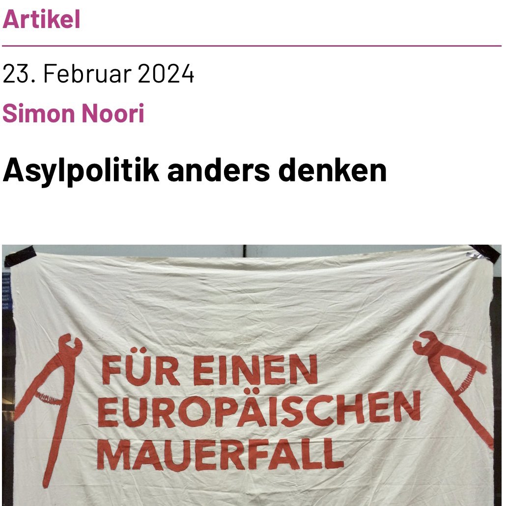 Die Asylpolitik der Schweiz steht an einem Wendepunkt, das Recht auf Asyl wird so frontal angegriffen wie nie zuvor. Höchste Zeit, Asylpolitik neu zu denken. Unser Standpunkt auf sosf.ch/de/article/asy…