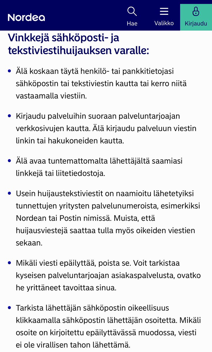 🚨Nyt on liikkeellä useita verkkorikollisten  kampanjoita, joissa sinua kirjaimellisesti pommitetaan sähköpostilla!
#verkkorikollinen #digihuijaus #kalastelu #huijaus 

<a href="/Nordea_Aspa/">Nordea Asiakaspalvelu</a> nimissä minulle on lähetetty tänään ja alkuviikolla >40 ja toisena kampanjana omalla