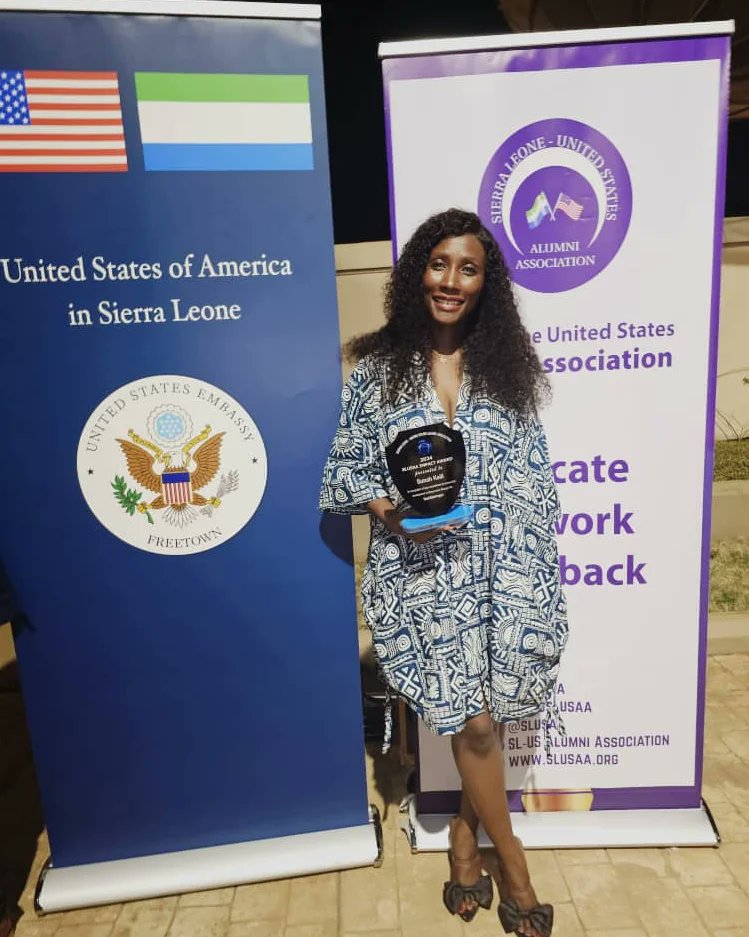 SkoolGrind's tweet photo. Congratulations to our Founder for receiving the prestigious SIERRA LEONE - UNITED STATES ALUMNI ASSOCIATION 2024 IMPACT AWARD🎖️!.
Her dedication and impactful contributions shows the spirit of service and inspire us all to strive for positive change In our various communities. https://t.co/Ctb5BYF7NK