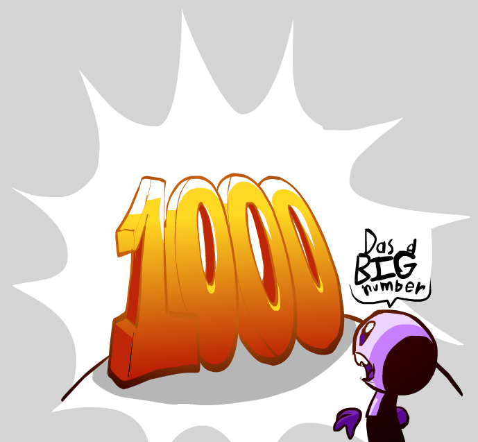 1000!!

That's a big number! thank you all so much for stickin' around and liking my stuff!! It really makes my day to know that over 1000 people enjoy something I love doing most, i'm so happy to be where i am right now and how ive evolved my art.

#1000followers #1kfollowers