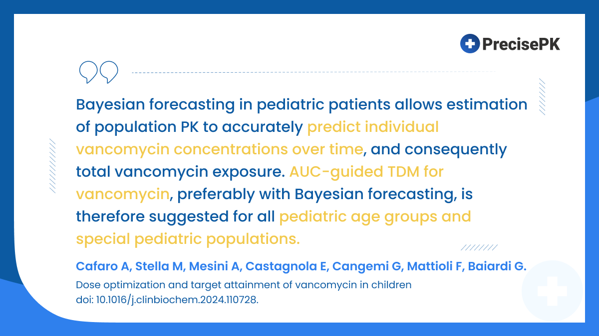 This review aims to analyze the current literature on the pediatric use of vancomycin and summarize the current knowledge on dosing optimization for target attainment in special patient populations. pubmed.ncbi.nlm.nih.gov/38325652/