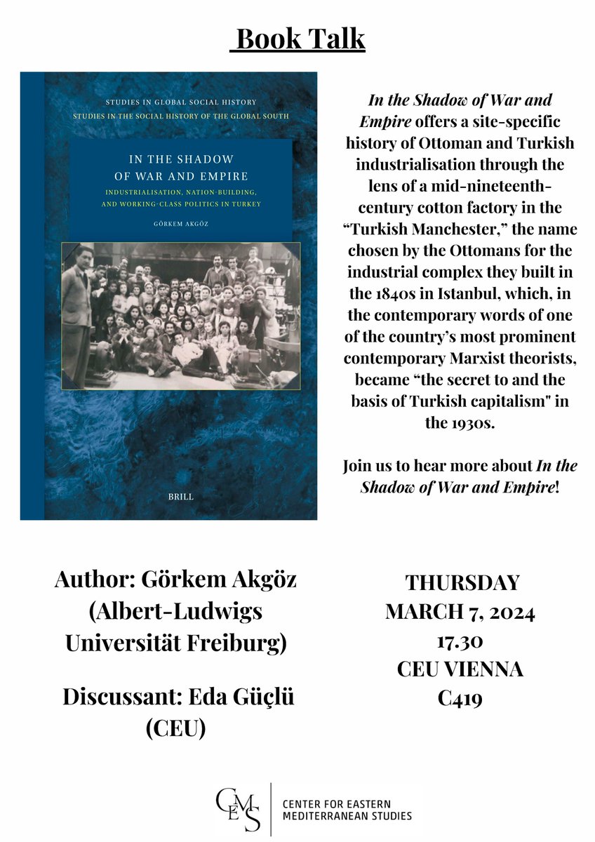 Yet another full and beautiful circle: Central European University became my first academic home when I had to flee Turkey in 2017.  It feels amazing to be returning seven years later to talk about my book. Many thanks