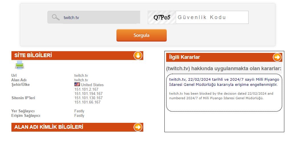 ⛔️Twitch.tv yasaklandı.