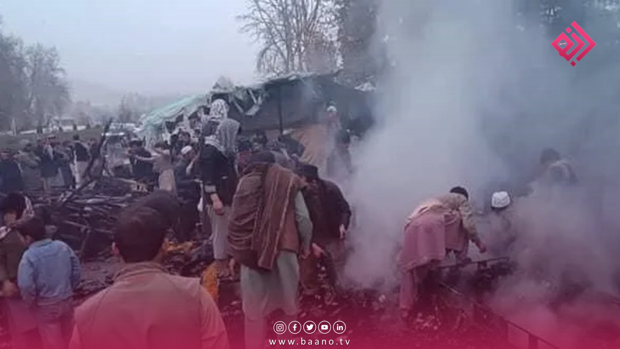 آتش‌سوزی در بازار ولسوالی تشکان این ولایت، سه غرفه اجناس دکان طعمه حریق شده است