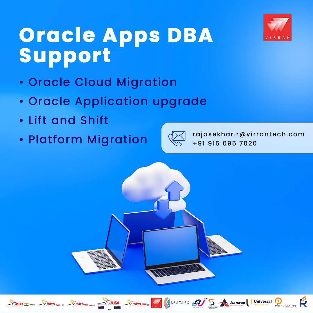 Oracle Apps DBA Support #ssgroup #virran #oracle #cloudmigration #oracleapplication #platformmigration #oraclecloud #applicationupgrade #oraclesupport #dba
