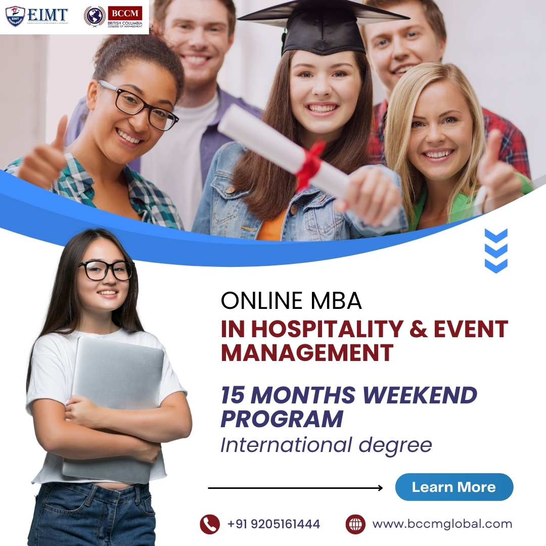 Dive into a world of opportunities with our Online MBA in Hospitality & Event Management. A 15-month weekend program awaits you! #OnlineMBA #HospitalityExcellence #EventManagement #GlobalDegree #LearnFromHome #WeekendLearning #CareerAscent #DigitalEducation #MBAWorld #Education