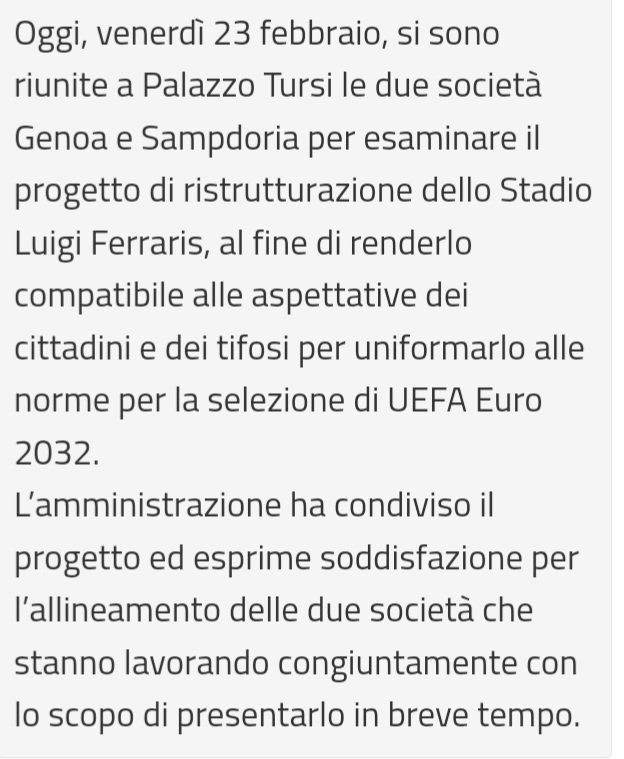 olivierlaval27's tweet photo. La ville de Gênes a approuvé aujourd'hui le projet de restyling du Marassi conçu par le cabinet d'architectes Penaranda. Objectif: un stade conforme aux normes UEFA pour l'Euro 2032. Capacité augmentée à 33 000 places avec un dernier niveau tout en verre. 4 ans de travaux prévus. https://t.co/xaTMqbgjcq