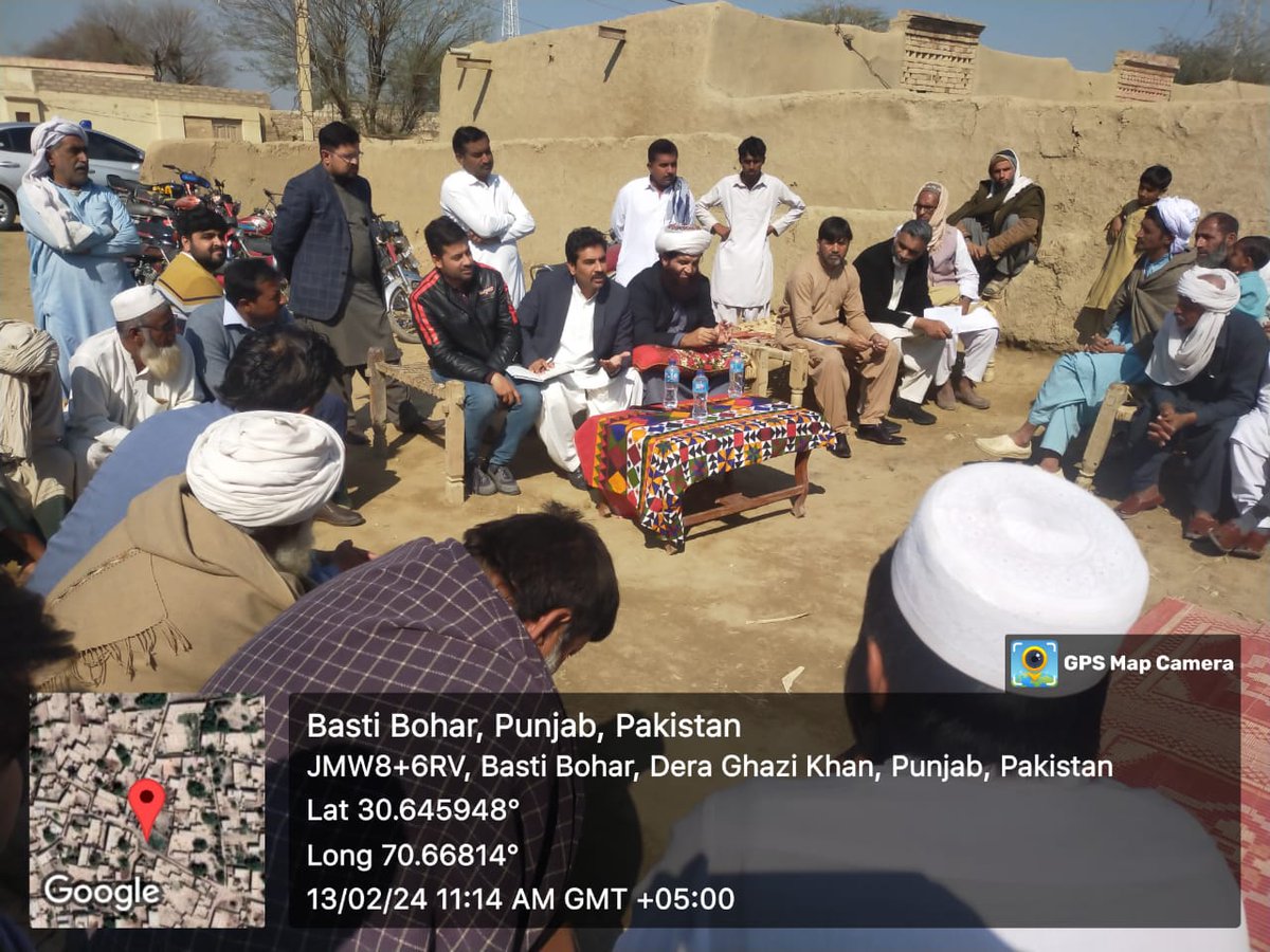 PRMSC_Official's tweet image. Punjab Rural Municipal Services Company team, led by Social &amp;amp; BCC Specialist, Mr. Amanullah, the BCC Officer, and the Taunsa Tehsil Team, alongside Program Head and Program Manager of SPO, visited villages Mouza Bohar, Douna, Jhoke Bandu, and Basti Buzdar. 
#PRMSC #WorldBank