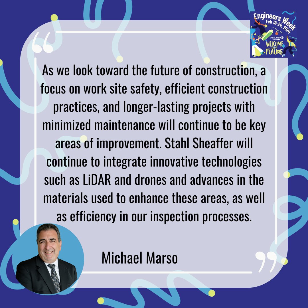 🚧 Elevating Construction with Stahl Sheaffer! 🛠️ Our commitment: prioritize safety, efficiency, and durability, while integrating LiDAR, drones, and advanced materials for streamlined inspections. 🏗️🌐 #Eweek2024 #WelcometotheFuture #ConstructionInnovation #StahlSheaffer