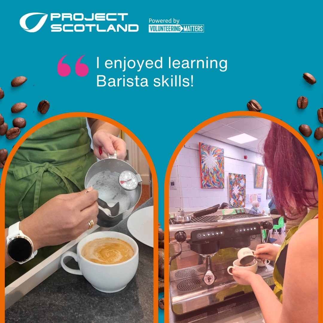 Cappuccino? One of our S2 Leith Academy pupils has mastered Barista skills by volunteering at @RippleRestalrig Hub Grub café #Edinburgh. Thank you to the Ripple team for supporting our young volunteers in gaining new skills, confidence, and experience! ▶️bit.ly/3UPlgeO