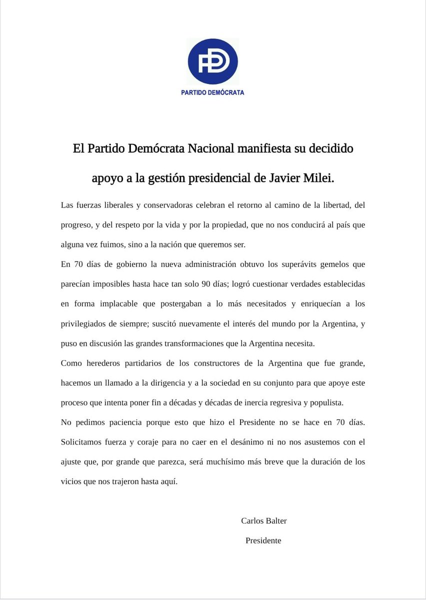 Partido Demócrata (@pdnacionalarg) on Twitter photo 
