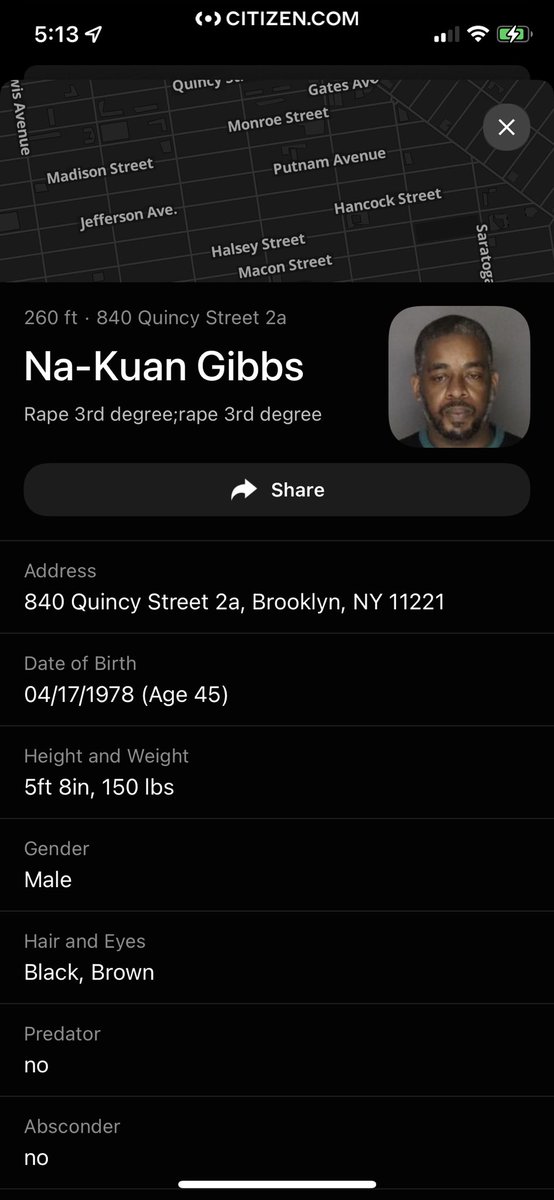 delagolds's tweet photo. ⚠️⚠️ PLEASE BOOST/SHARE EVERYWHERE! ⚠️⚠️
⚠️ Rapist in the BROOKLYN area ⚠️
Na-Kuan Gibbs is a registered offender in the nearby area in Bedstuy. He lives on Quincy St. This man has followed me home, tried to break into my building, and threatened me multiple times. 
Part 1 - The https://t.co/9W4nn5vkFF