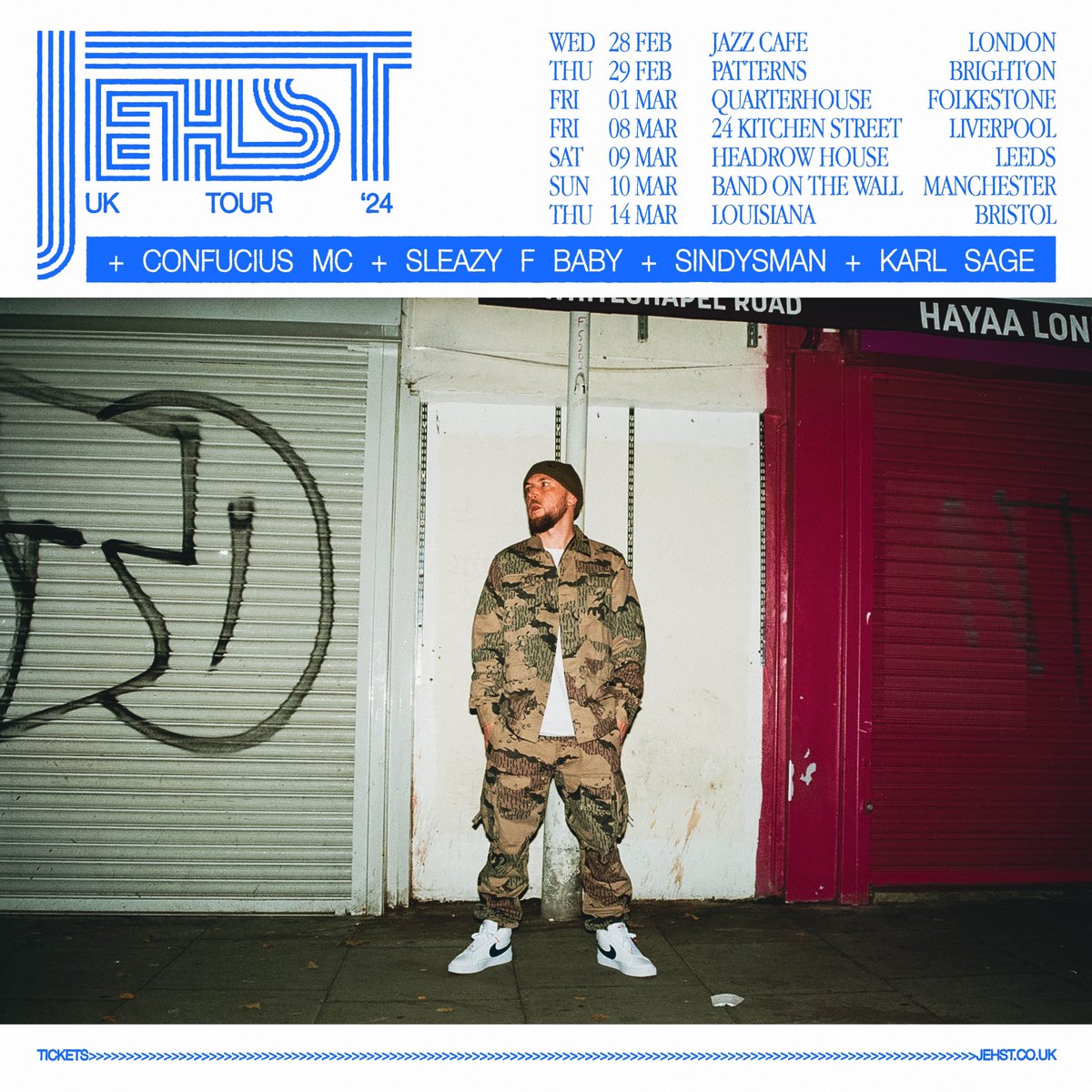 ⚠️ SUPPORT ADDED!

➕ <a href="/confuciusmc/">Confucius MC</a> ➕ <a href="/sleazewrld/">Sleazy F Baby.</a> 
➕ #SINDYSMAN ➕ <a href="/KarlSageMusic/">Karl sage</a> 

🎫 TICKETS ➡️ jehst.co.uk  

#Jehst #ConfuciusMC #SleazyFBaby #KarlSage