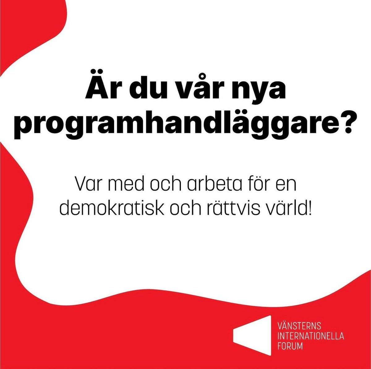 theLeftForum's tweet photo. Nu söker vi en programhandläggare och kommunikatör. Läs mer om tjänsten i länken. Sök och dela gärna vidare. https://t.co/Cv6sTeirYi https://t.co/9zIzUGSYbB