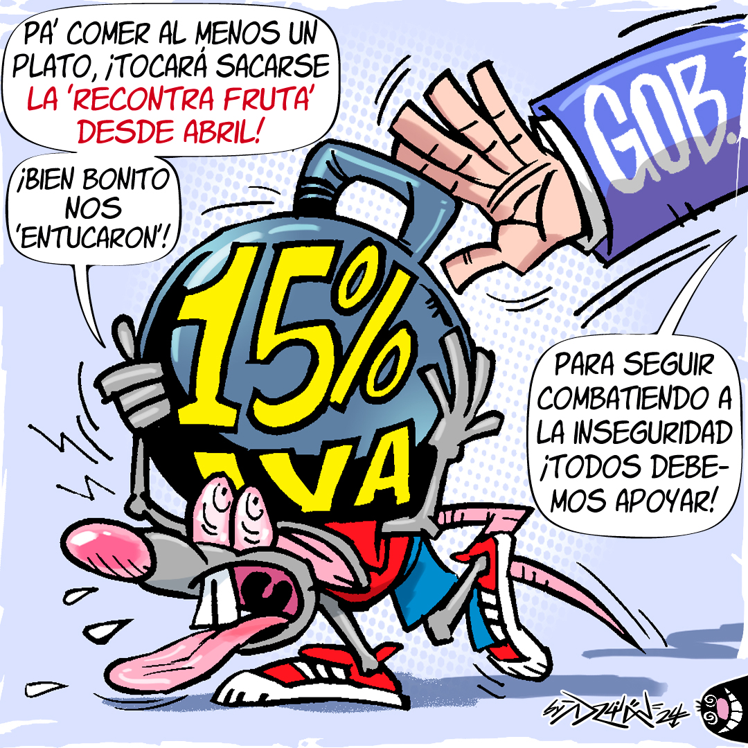DiarioExtraEc's tweet photo. #OPINIÓN 💬 | Compartimos la caricatura 'IVA DEL 12 AL 15 % DE GOLPE DESDE ABRIL, ¿OTRA 'MENTIRITA' DEL GOBIERNO?', del 23 de febrero de 2024, realizada por Adrián Peñaherrera.
#IVA #AUMENTO #FINANCIAMIENTO #GUERRAINTERNA #FFAA #INSEGURIDAD #DESCONTENTO #ECONOMÍA #BOLSILLO https://t.co/Dw97LwZBug