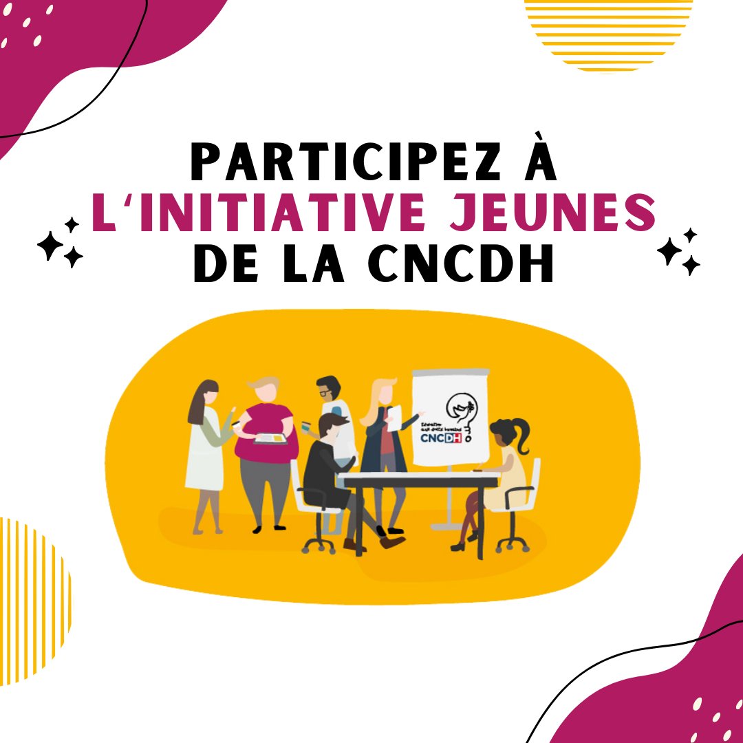 #laparoleauxjeunes 📢La #CNCDH lance l'Initiative Jeunes. ▶️Vous avez entre 16 et 24 ans, ▶️vous vous intéressez aux #droitshumains en France, ▶️vous avez des idées, envie de les partager avec d'autres jeunes et de les faire connaître ? ➡️ Rejoignez le groupe de…