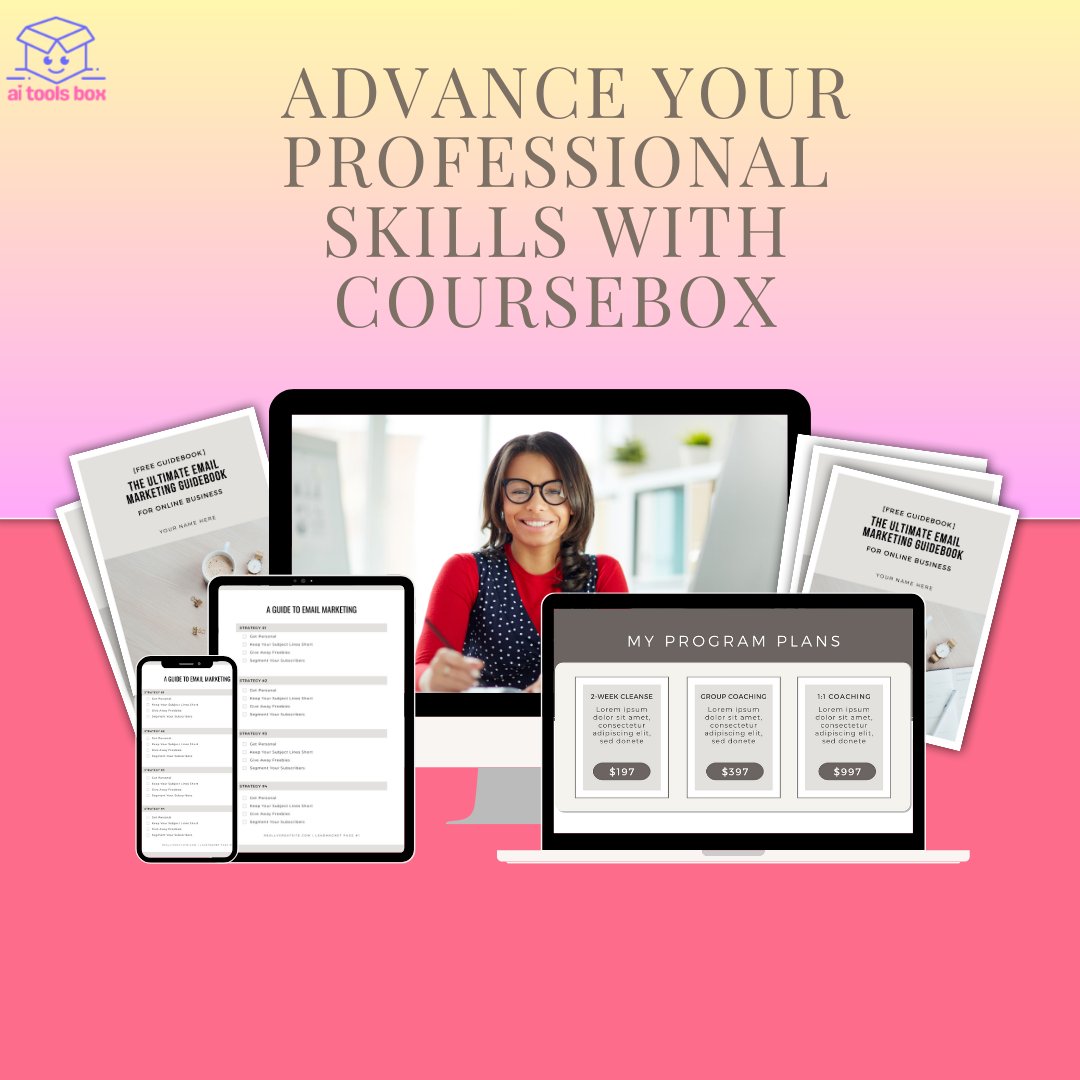 AiToolsBox's tweet image. 🚀 Dive into learning with #CourseBox! 📚✨ Explore courses from industry experts in business, tech, arts, and more. Your journey to skill mastery starts here: [aitoolsbox.online/go/coursebox]
 #OnlineEducation #LearnAnything #SkillDevelopment