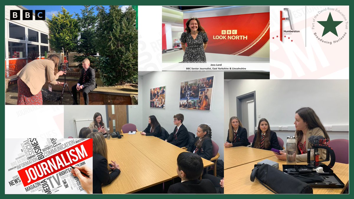 What a great way to finish the week with a visit from Jess Lord from <a href="/looknorthBBC/">BBC East Yorkshire</a>. Students learnt about the world of journalism, discussed current media platforms and the impact they have on our lives. A super experience. Thank you.