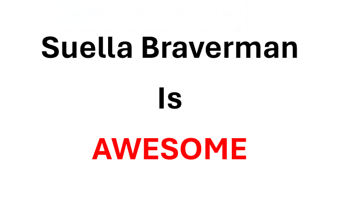 Angolsh's tweet photo. Suella Braverman is AWESOME