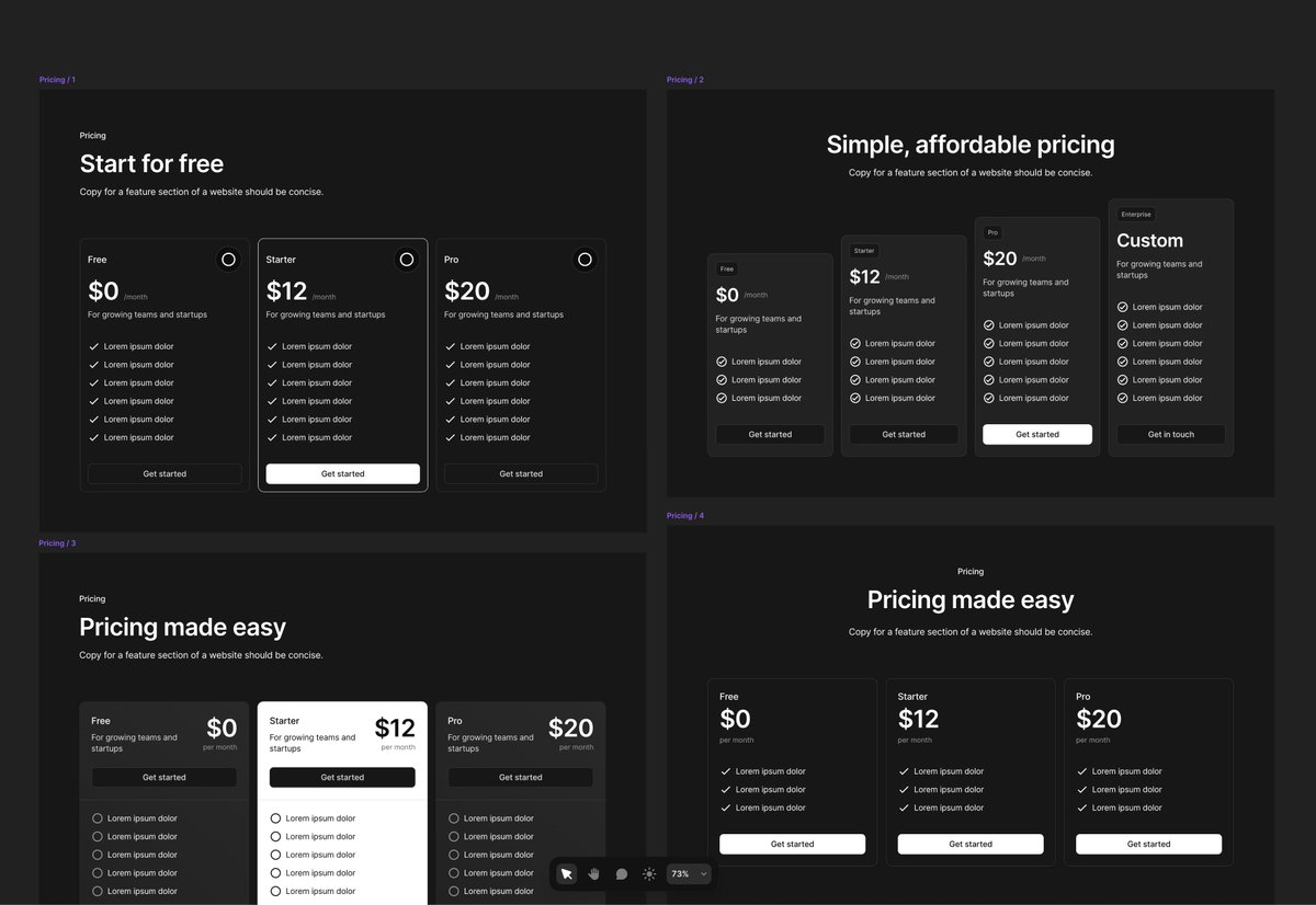 WIP pricing components

still need to add content ofc