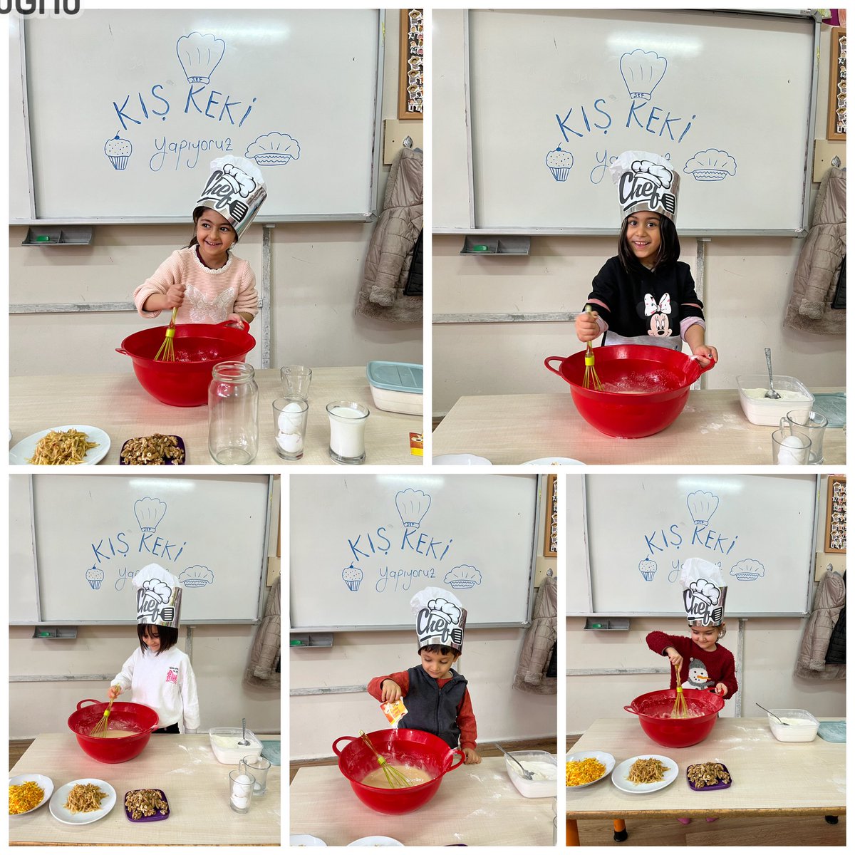 Hamravatanaokul's tweet photo. Bugün hamravat anaokulu çocukları kış meyvelerini öğrendi. Malzemeleri kullanarak kış keki yapıp afiyetle yediler 🥕🍊💛

@Diyarbakirmem 
@yenisehirmem16 https://t.co/Tv2KYat8Rm