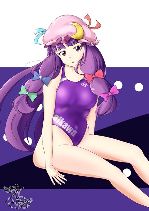 パチュリーさんの水着イラストを描きました 