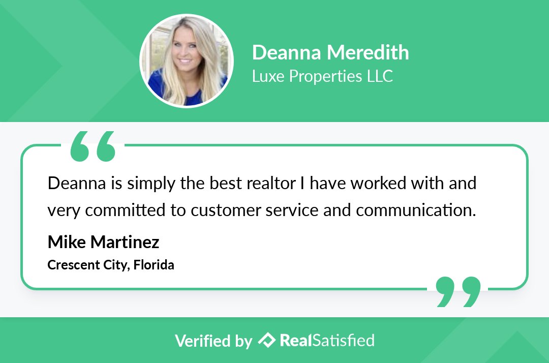 deannameredith's tweet photo. Nothing is more encouraging than a good client testimonial. https://t.co/8m3sAfpDdA via @realsatisfied https://t.co/oXyZ7AI6DA