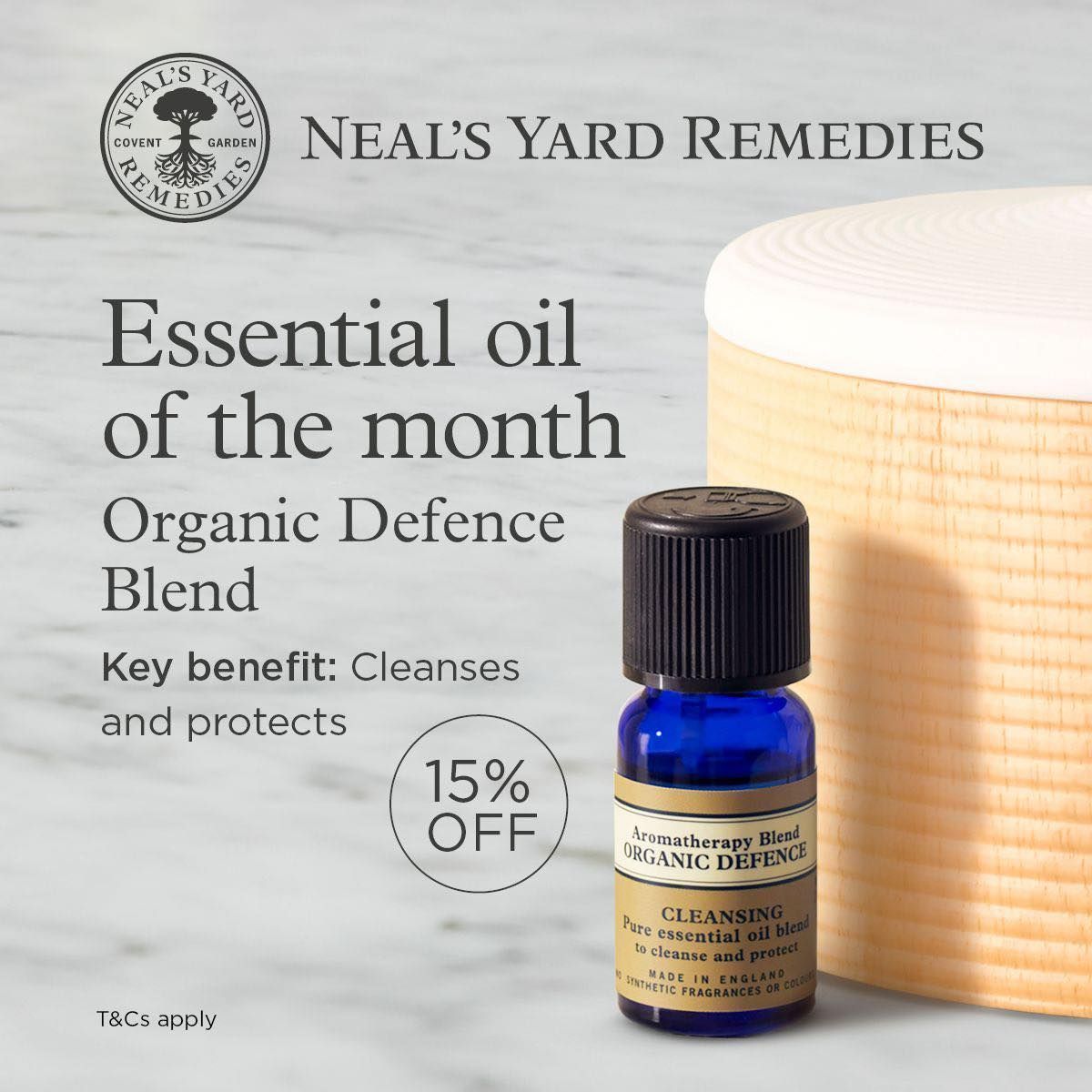 15% OFF

A cleansing blend of zesty lemongrass, purifying niaouli and thyme, it’s useful during winter, either in a diffuser to purify the air or as a cleanser to sanitise surfaces, both of which help to support your body’s immune system. 

Get yours buff.ly/48YM5S3