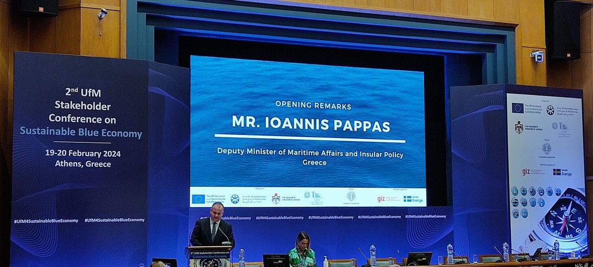 This week, Dr. Ioannis Pappas, Director of @GSTC_ in the #Mediterranean, represented Ecocruising Fu_Tour at the 2nd @UfMSecretariat Stakeholder Conference on #Sustainable #BlueEconomy in Athens. Mr. Pappas told about more sustainable and innovative tourism models in the region.