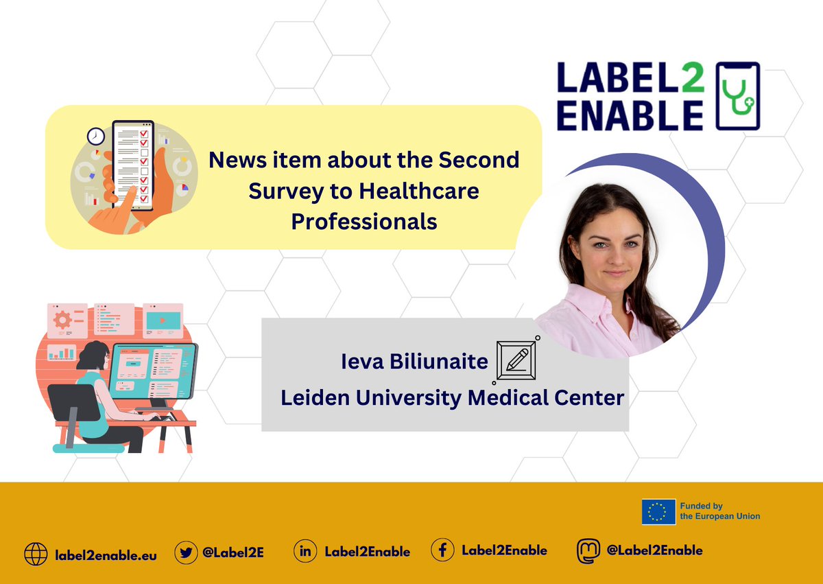 📖 Our news item, written by Ieva Biliunaite, Ph.D., about the Second Survey to Healthcare Professionals is available! 👉 Please check it here: emp.onl/Newsitemaboutt… #Label2Enable #healthApps #digitalhealth