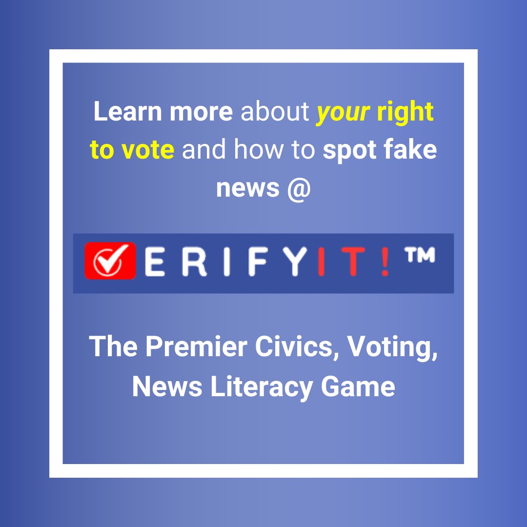 🍎 Teachers, do your students know what the Voting Rights Act does? 🍎

🎯 Play the VerifyIt Game now to find out! Link in the bio.

#CivicEd #edchat #educators #civics #CAEdChat #teachertwitter #newsliteracy #socialstudies #sschat #verifyit #doyouknow #votingrights