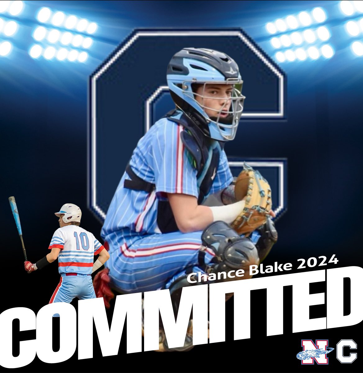 Congratulations to North Stanly Comet ☄️ Chance Blake on his commitment to Catawba University. 
#cometsbaseball