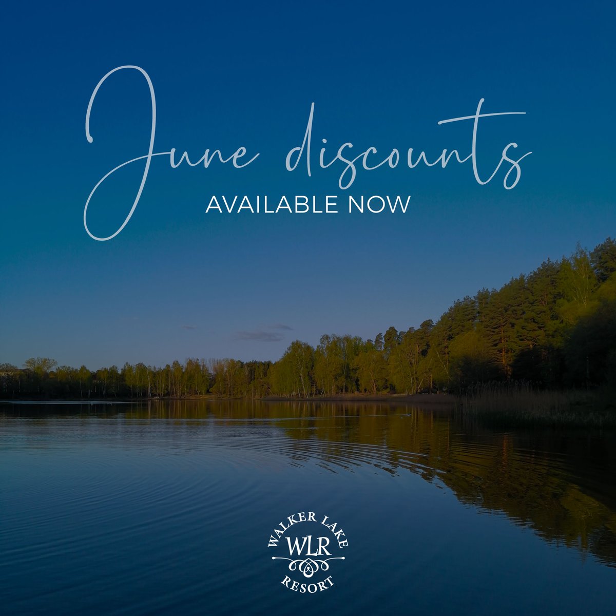 ON NOW... (while availability lasts)... deep discounts for stays in June! Get 25% off our regular rates when you book now. Applicable for mid-week and weekend stays! #spring #springiscoming #cantwaitforspring #springvacation #springgetaway #walkerlakeresort #muskoka