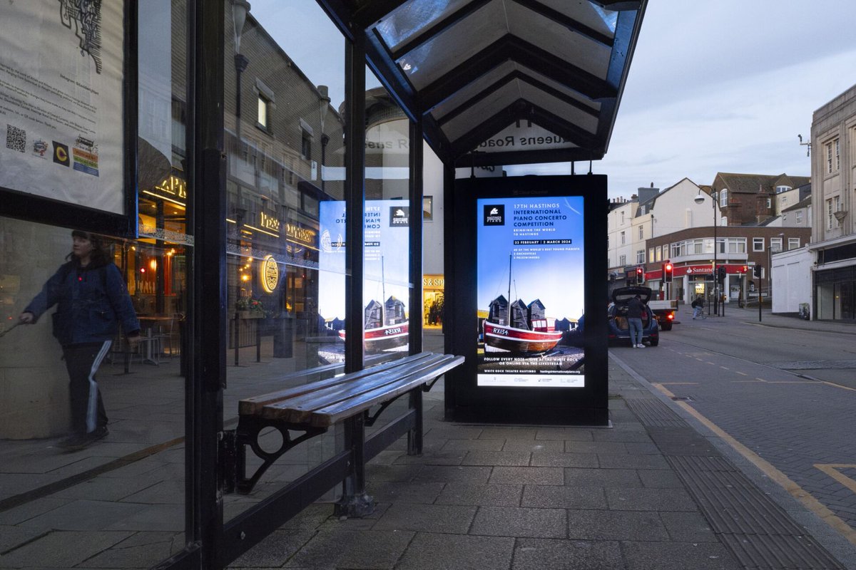 HastingsPiano's tweet image. How many of our posters have you seen around town?

We are hugely grateful to our supporters at @ClearChannelUK for all their help in publicising the competition with our beautiful posters!

There's still time to see our extraordinary competitors in person - ticket link in bio🎫