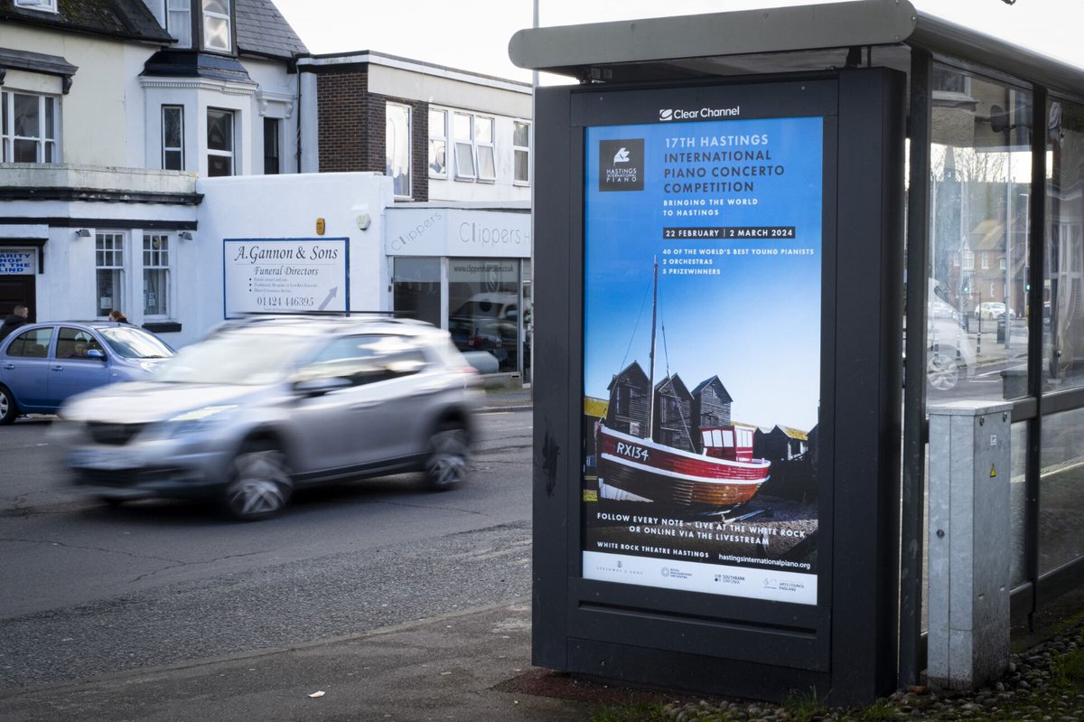 HastingsPiano's tweet image. How many of our posters have you seen around town?

We are hugely grateful to our supporters at @ClearChannelUK for all their help in publicising the competition with our beautiful posters!

There's still time to see our extraordinary competitors in person - ticket link in bio🎫