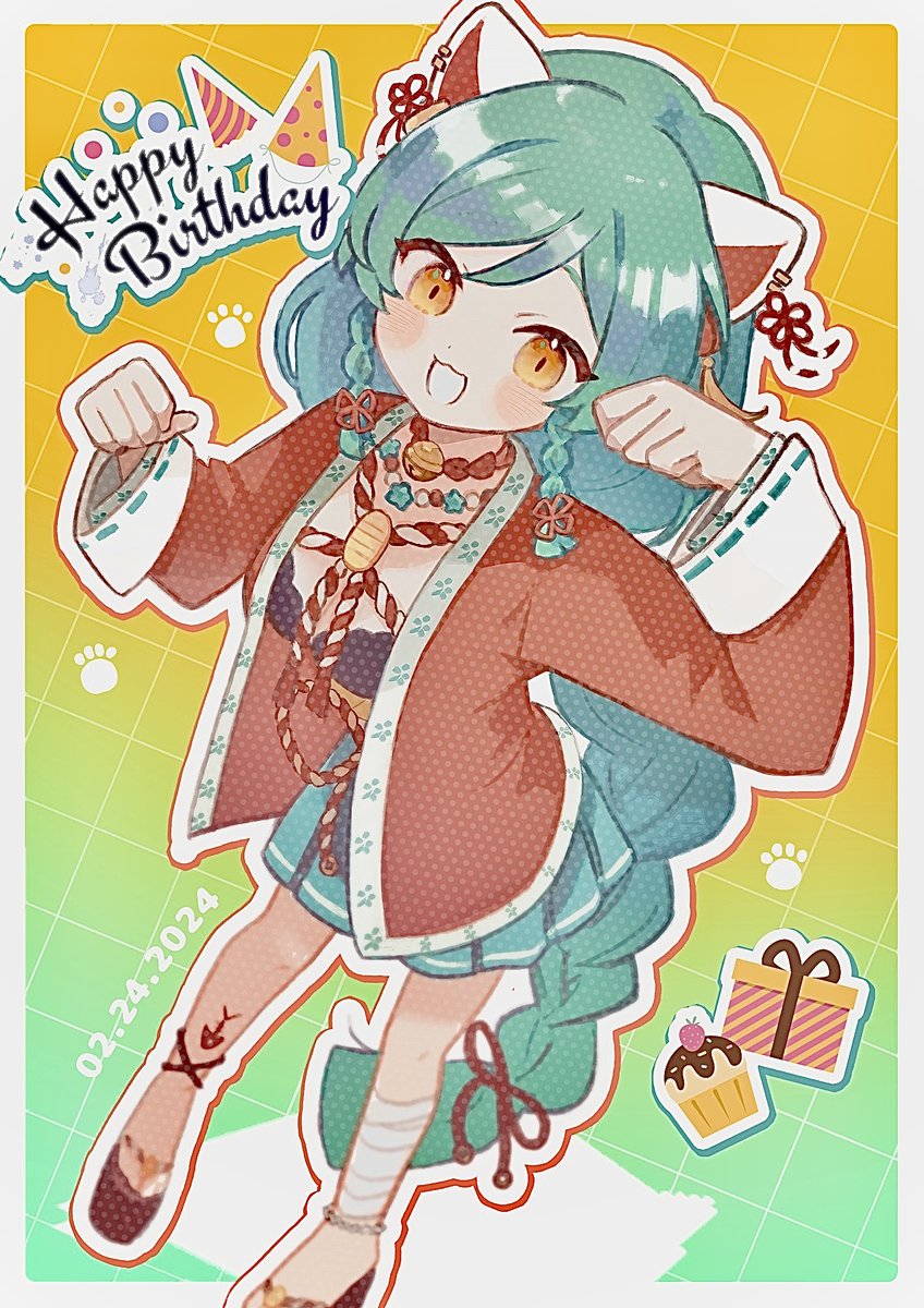 cb_ge000's tweet photo. HappyBirthday🎂
#omocat #omoart https://t.co/Sk2QO4IAVB