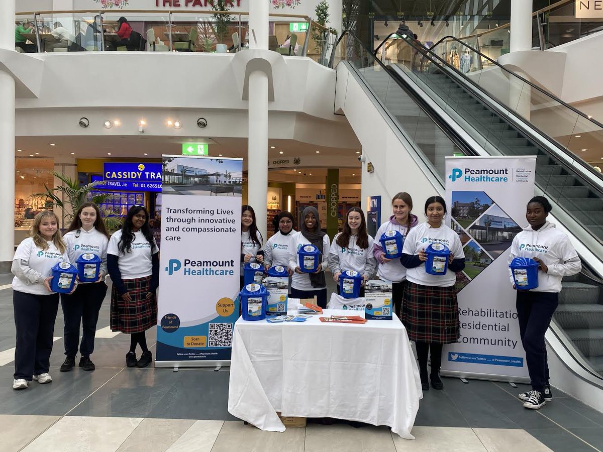 If your in Liffey Valley today have a look out for our students who are spending the day fundraising for Peamount Healthcare, a very worthy cause! @Peamount_Health #stjosephslucan